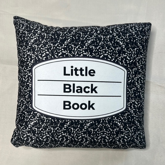 Other - Bridal Pillow Grooms Little Black Book Pillow Cover
